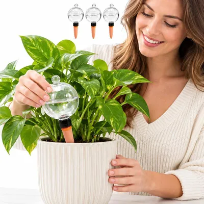 Produktbild von Pflanzenbewässerer 4er Set, Bewässerungskugeln 25 oz mit Terrakotta-Spitze, Selbstbewässerung für Zimmerpflanzen