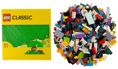 Zdjęcie produktu dla LEGO® City Mega Building Fun 1000 kolorowych klocków, klocki specjalne + 1 zielona płytka - NOWOŚĆ! Części 1000x