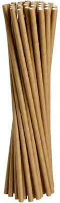 Produktbild von Trinkhalme Papier, Braun, 19,5 cm, ø 6 mm | Packung (250 Stück)