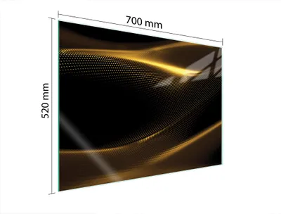 Produktbild von Glasschutzplatte Für Herd 70X52 Gold