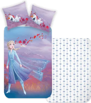 Produktbild von Frozen Die Eiskönigin Elsa & Olaf Bettwäsche Linon / Renforcé