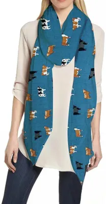 Obrázek produktu pro Uniqoos® Šál pro dámy s motivem krávy – 90 x 180 cm, lehký, měkký, vhodný pro celoroční nošení, elegantní a hravý, ideální pro každodenní i večerní nošení