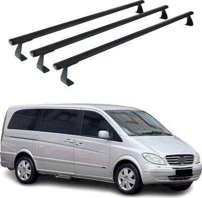 Image de Barres de toit transversales pour Mercedes Vito W639 2003-2014 en Alu