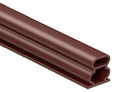 Productafbeelding van 2 stuks I-profiel, EPDM schuimafdichting, 1 meter, zelfklevend, geluidsdicht voor deuren, bruin