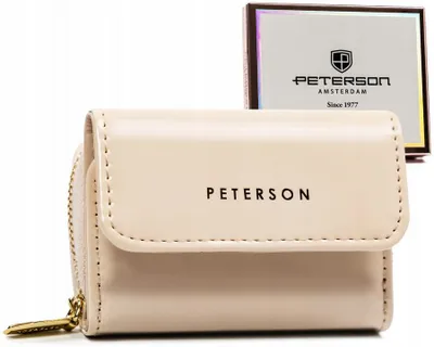 Obrázek produktu pro Peterson dámská peněženka RFID lakovaná  béžová 9x6,5 cm