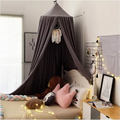 Productafbeelding van Famanu hemelbed voor baby's - Decoratieve, koepelvormige gordijnen voor veilige speelruimtes en een comfortabele slaapomgeving