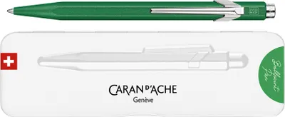 Image de Stylo à bille à bouton-poussoir CARAN D'ACHE 849 Colormat-X vert