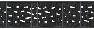 Produktbild von Sichtschutzstreifen zaun|zu Design-Vlies Streifen Nachbildung Criss Cross Zaunblende Schwarzgrau 2,6m