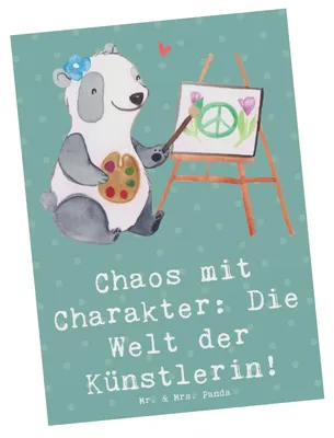 Produktbild von Mr. & Mrs. Panda Postkarte Künstlerin Chaos - Meeresbrise - Geschenk, Beruf, bildkarte, Postkarten, bildende Kunst, Berufsleben, Kunstwelt, Ansichtskarte, Ansichtskarten