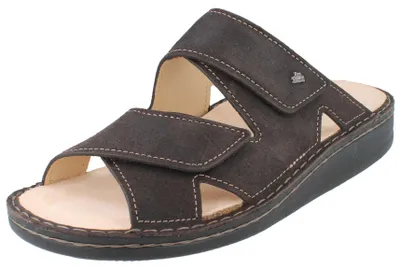 Produktbild von FINN COMFORT Danzig Soft Herren Pantolette dunkelbraun Veloursleder - Größe: 42