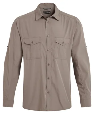Image de Craghoppers - Chemise « Kiwi II » pour homme, manches longues CG2405 (S) (gris pierre)