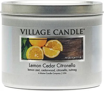 Obrázek produktu pro Village Candle Vonná svíčka v plechu - Lemon Cedar - Cedr a citrón, malá