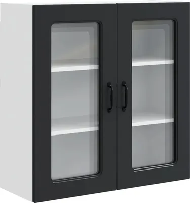Produktbild von vidaXL Geschirrspülerfront Kalmar Schwarz 80 x 31 x 80 cm