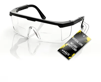 Image de Lunettes de protection bifocales voltX CLASSIC avec cordon, (verre transparent +1,5 dioptries)