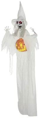 Produktbild von HOMCOM 183cm Halloween Dekoration Halloween-Geist mit LED-Lichter, Geräusche