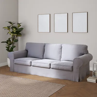 Produktbild von Dekoria Bezug für Ektorp 3-Sitzer Sofa nicht ausklappbar, grau, Sofabezug für Ektorp 3-Sitzer nicht ausklappbar