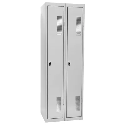 Produktbild von SZ Metall Spind lichtgrau 51324, 2 Schließfächer 60,0 x 50,0 x 180,0 cm