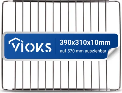 Produktbild von Grillrost 390/570 x 310 mm Universal Ofengitter Ausziehbar für Backofen Herd