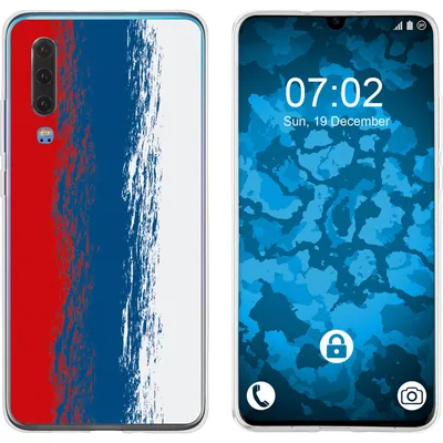 Produktbild von PhoneNatic Case kompatibel mit Huawei P30 Silikon-Hülle WM Russland M9