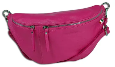 Image de Florence Sac en cuir Sac banane rose fuchsia OTF820P