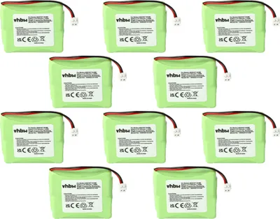 Produktbild von vhbw 10x Akku kompatibel mit Audioline SLIM DECT 500, DECT 502, DECT 580, DECT 582, DECT 502 Duo schnurlos Festnetz Telefon (600 mAh, 2,4 V, NiMH)