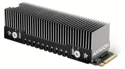 Productafbeelding van Axagon CLR-M2XT M.2 SSD passieve koeler, aluminium - 2280, warmteafvoer/koeler, zwart, grijs