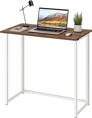 Produktbild von Dripex Faltbar Tisch Schreibtisch Computertisch für Homeoffice Arbeitszimmer Klappbar PC Tisch (Braun)