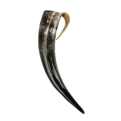 Produktbild von Wikinger Trinkhorn mit Griff - Nordisches Trinkhorn - Wikinger Trinkbecher - Wikinger Horn - Mittelalterliches Trinkhorn - Wikinger Zubehör