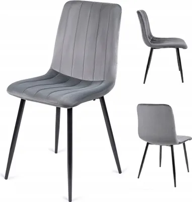 Produktbild von Ekspand | Esszimmerstuhl LR-2023 - Hellgrau - Hochwertiger Samt - Modernes Design - Komfortabel - Stuhl