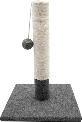 Imagen del producto de Poste rascador para gatos, 42 cm, yute, color gris/blanco, resistente