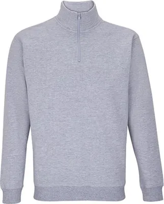 Produktbild von SOLs 04234 | Uni 1/4 Zip Sweatshirt Conrad Uni Pullover - Farbe: Grey Melange - Größe: S