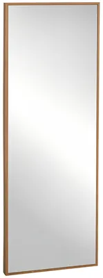 Obrázok produktu pre HOMCOM Nástenné zrkadlo, zrkadlo do šatne, 125 x 45 cm, zrkadlo do predsiene s dreveným rámom v prírodnom vyhotovení