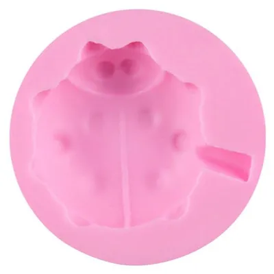 Marienkäfer-Silikon-Backform, 6,5 cm, antihaft, für Schokolade & Fondant