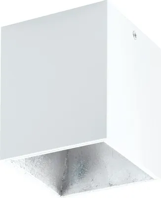 Produktbild von EGLO LED Deckenleuchte Polasso, 1 flammige Deckenlampe, Material: Aluminium, Kunststoff, Farbe: Weiß, silber, L: 10x10 cm