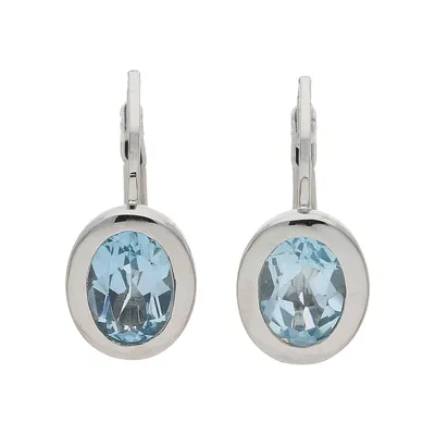Produktbild von Ohrhänger Silber 925 Blautopas JL10-06-3019 JuwelmaLux