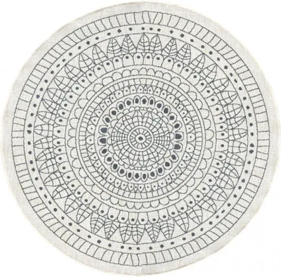 Obrázok produktu pre 200x200 (priemer) kruh Kusový koberec Twin-Wendeteppiche 103143 creme grau – na von aj na doma