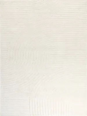 Produktbild von BELIANI Teppich Beige Wolle Rechteckig 300 x 400 cm Abstraktes Muster Strukturiert Modern für Fußbodenheizung Kurzhaar Kurzflor Wohn- und Schlafzimmer
