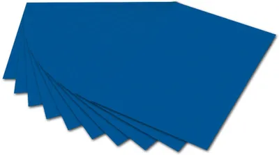 Produktbild von folia 6135 - Fotokarton Königsblau, 50 x 70 cm, 300 g/qm, 10 Bogen - zum Basteln und kreativen Gestalten von Karten, Fensterbildern und für Scrapbooking