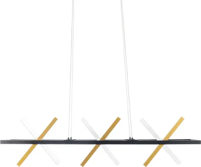 Produktbild von Näve Leuchten LED Pendelleuchte "CADICE" l: 100cm gold LED Pendelleuchte "CADICE" l: 100cm gold Pendelleuchte - LED Pendelleuchte "CADICE" l: 100cm gold, Hängelampe im Design Style, ausMetall und Kunststoff in gold, 132 cm hoch, Maße 100 x 54 cm, Inkl. LED