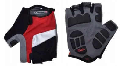 Produktbild von Leoshi LSL3025 Gel-Fahrradhandschuhe kurz schwarz rot