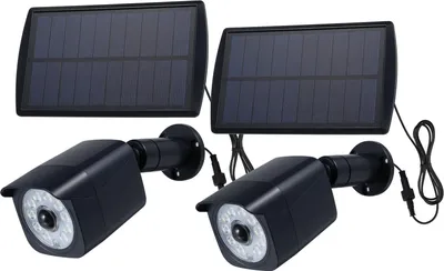Produktbild von Neoglit 2 Packs Outdoor Bewegungssensor Solar Lichter Simulation Sicherheitslicht LED-Scheinwerfer