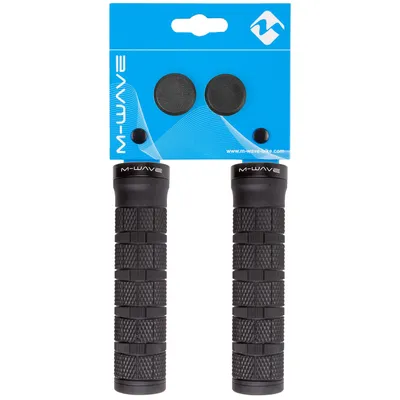 Produktbild von M-Wave Cloud Slick Fix 6 Fahrradgriffe Lenkergriffe Fahrrad 130 mm Fahrrad Griff Set links rechts Fahrradlenker Griffe mit Stopfen