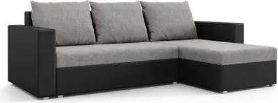 Obrázek produktu pro Rohová rozkládací sedačka MOSREN - černá  / šedá