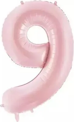 Zdjęcie produktu dla Balon fol.Cyfra 9 86cm j.róż 76211