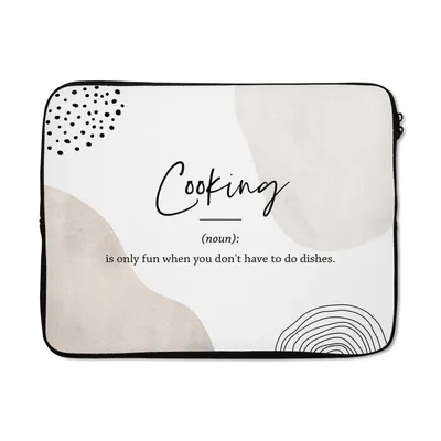 Produktbild von MuchoWow® Laptop Hülle 15 Zoll Sprichwörter - Definition des Kochens - Wörterbuch - Zitate Laptoptasche - Laptoptasche - Sleeve - Rundum-Schutz