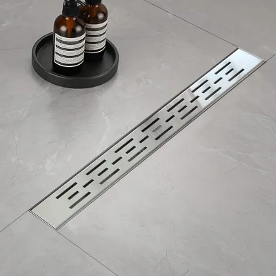 Produktbild von Duschrinne - extra flach - 60 cm - Edelstahl - Komplettset