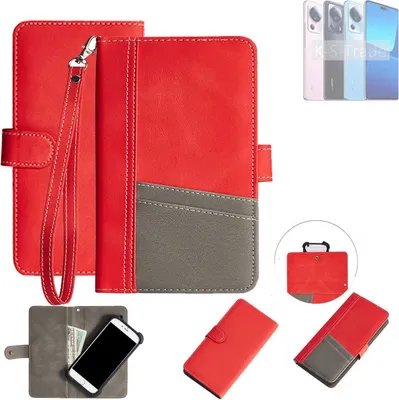 Produktbild von K-S-Trade Handy Schutzhülle kompatibel mit Xiaomi 13 Lite Hülle Portemonnee Brieftasche Klapphülle Kartenfächer Flip Wallet Case Etui