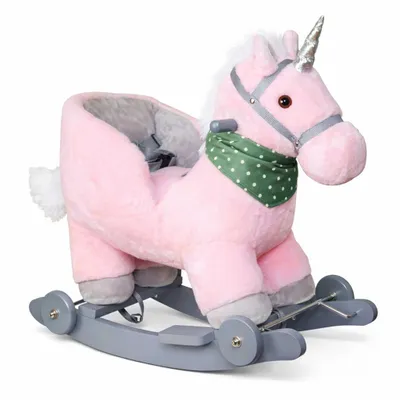 Produktbild von Lean Toys 2-in-1-Schaukeltier und Rutschtier niedliches Einhorn