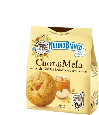Obrázek produktu pro Mulino Bianco Cuor di Mela 300 g italské sušenky s jablečnou náplní