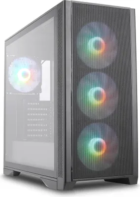Immagine prodotto di Case per PC Silentware Air 1000 Midi Tower, parte anteriore in rete, finestra laterale in vetro, 4 ventole idro da 140 mm A-RGB, GPU fino a 400 mm, alimentatore ATX, nero